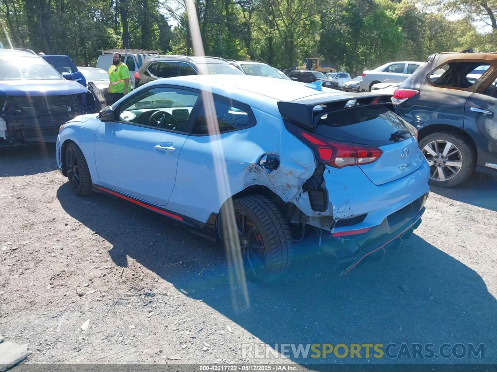 3 fotografías del automóvil dañado KMHT36AH8LU003913 HYUNDAI VELOSTER N 2020