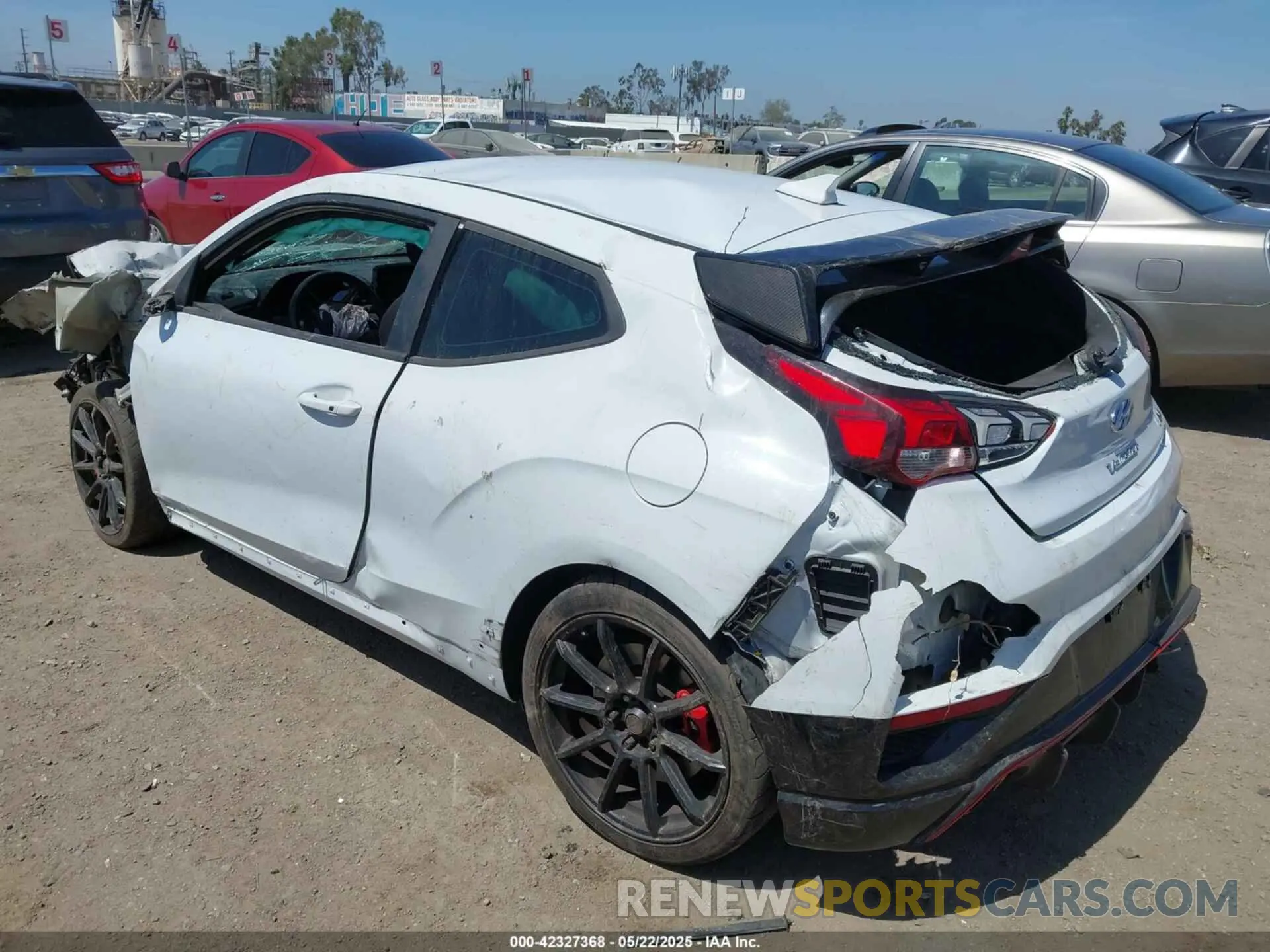 3 fotografías del automóvil dañado KMHT36AH9LU006142 HYUNDAI VELOSTER N 2020