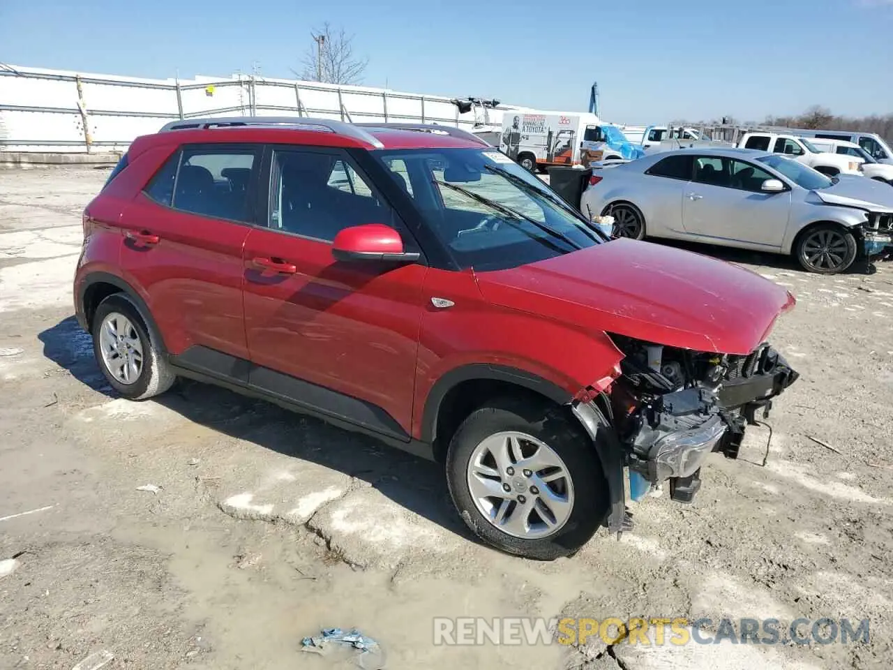 4 fotografías del automóvil dañado KMHRC8A37LU029722 HYUNDAI VENUE 2020