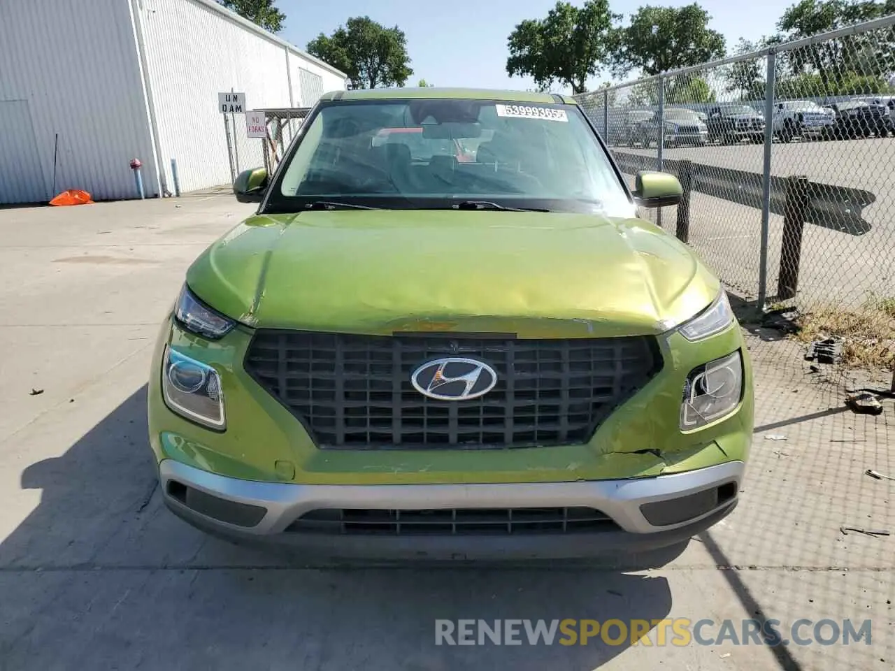 5 fotografías del automóvil dañado KMHRB8A32MU068996 HYUNDAI VENUE 2021