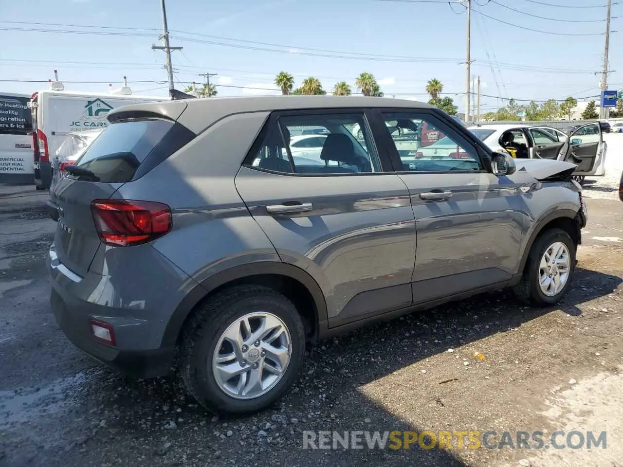 3 fotografías del automóvil dañado KMHRB8A33MU096516 HYUNDAI VENUE 2021