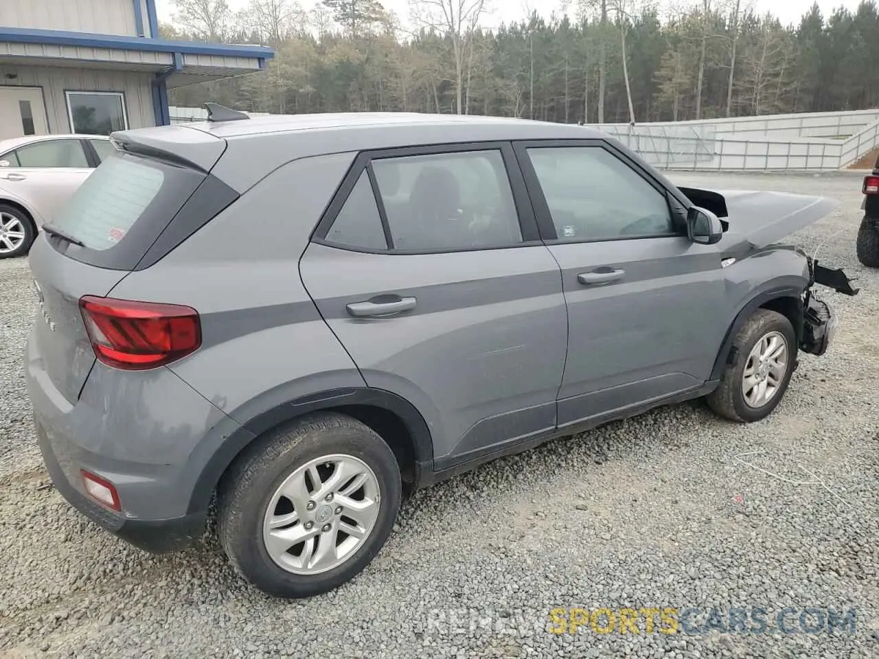 3 fotografías del automóvil dañado KMHRB8A36MU081850 HYUNDAI VENUE 2021