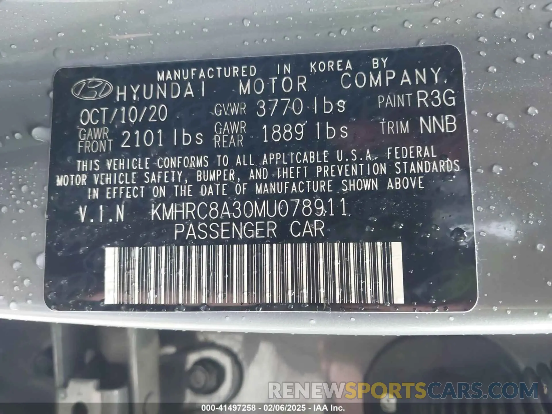 9 fotografías del automóvil dañado KMHRC8A30MU078911 HYUNDAI VENUE 2021