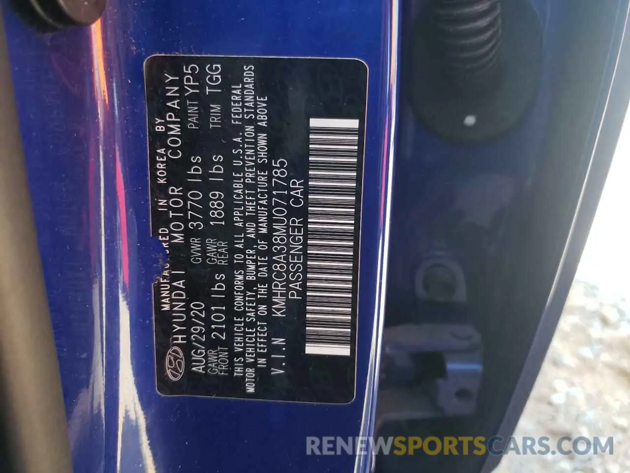 14 fotografías del automóvil dañado KMHRC8A38MU071785 HYUNDAI VENUE 2021