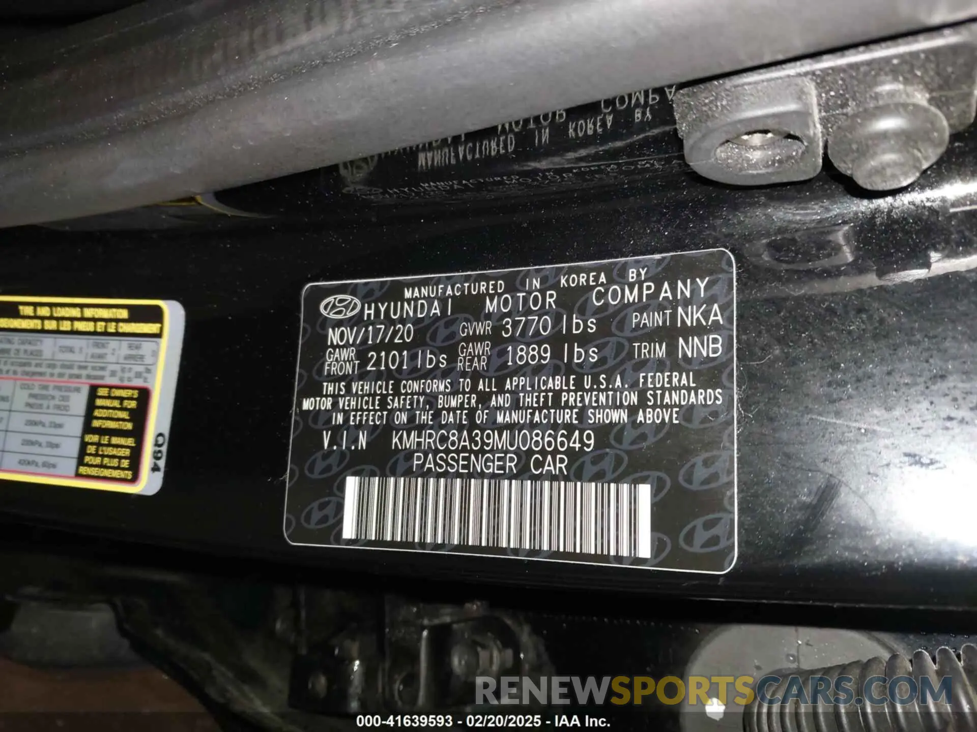 9 fotografías del automóvil dañado KMHRC8A39MU086649 HYUNDAI VENUE 2021