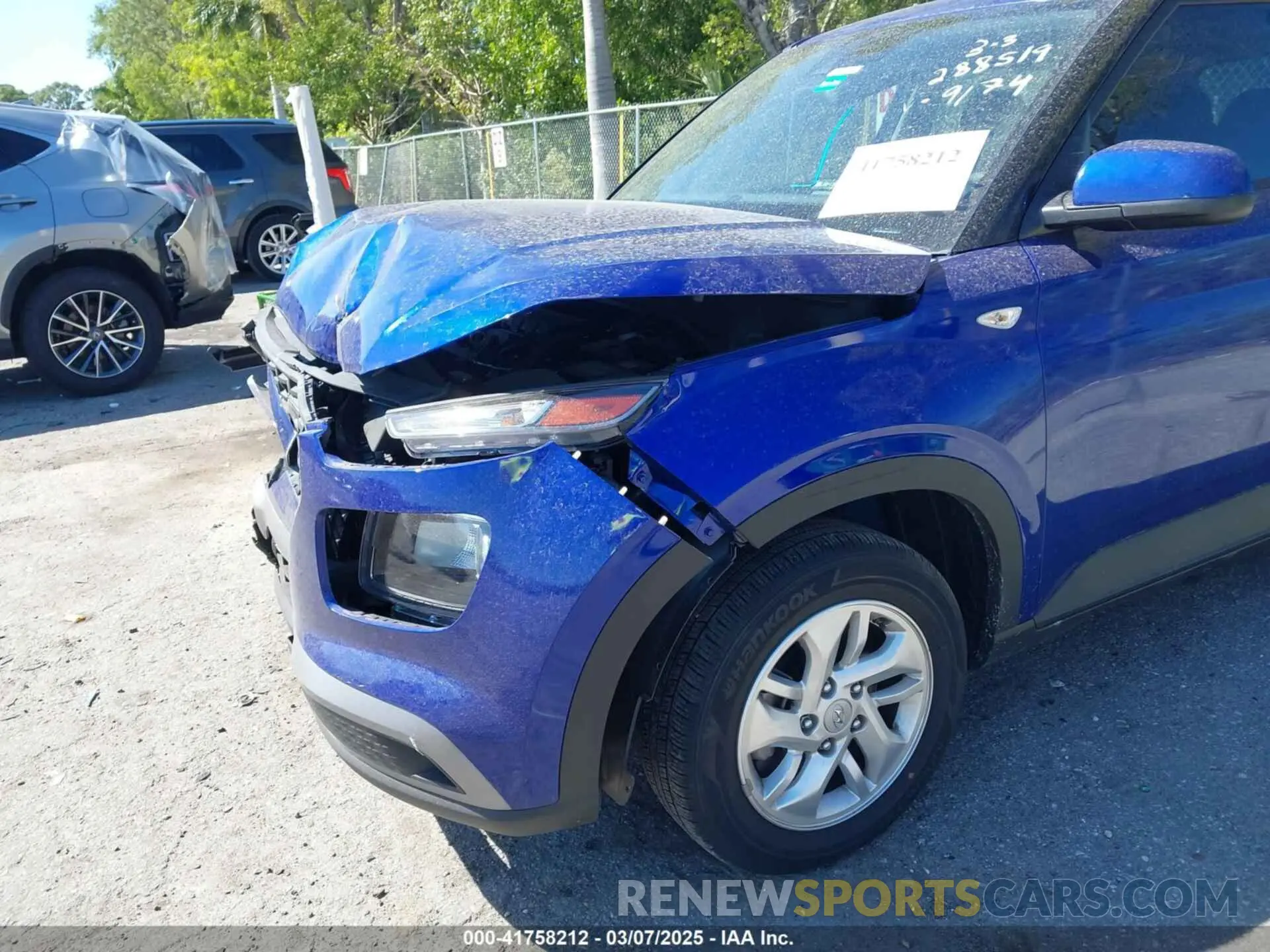 6 fotografías del automóvil dañado KMHRB8A3XNU199174 HYUNDAI VENUE 2022