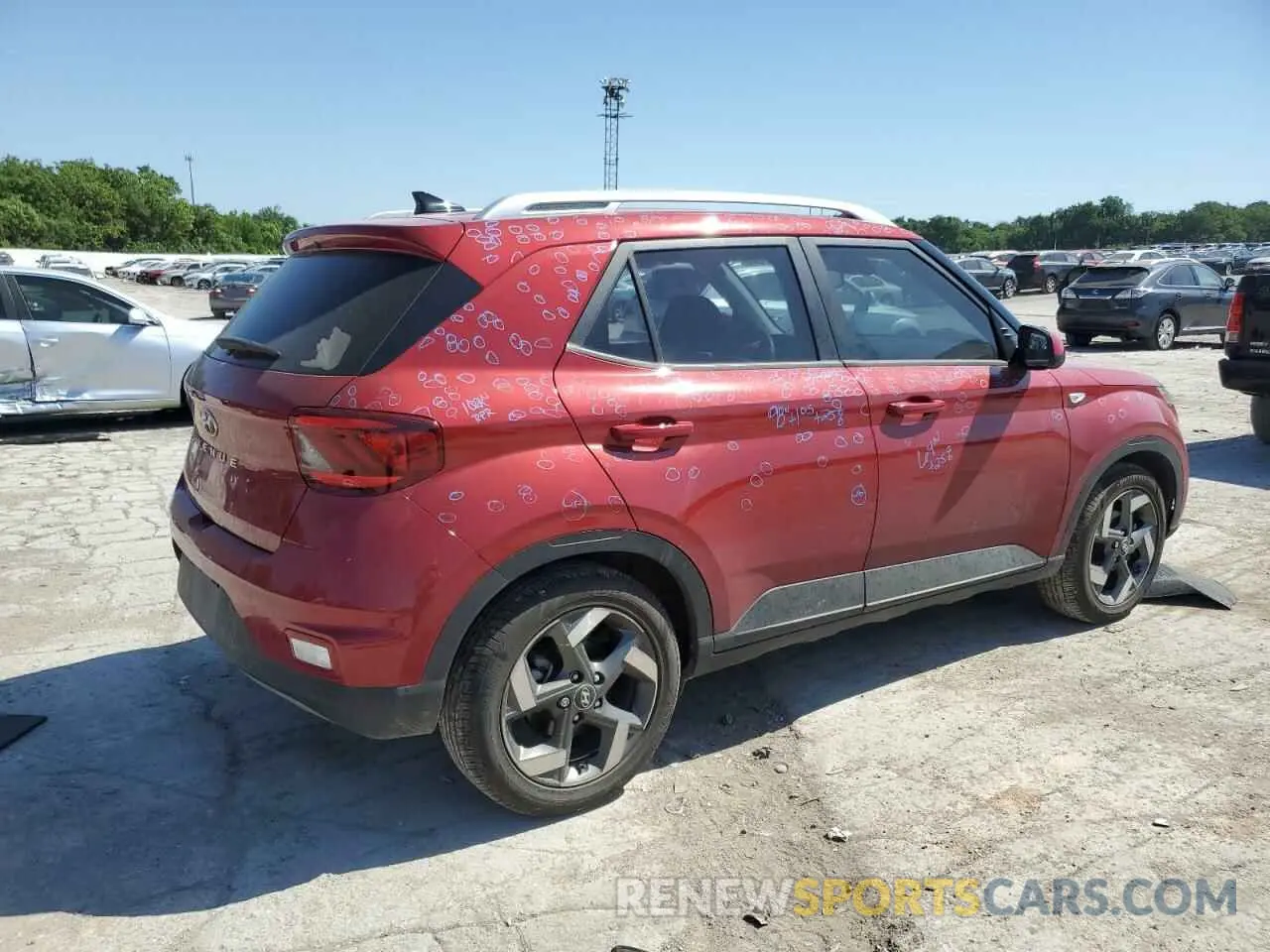 3 fotografías del automóvil dañado KMHRC8A30NU197849 HYUNDAI VENUE 2022