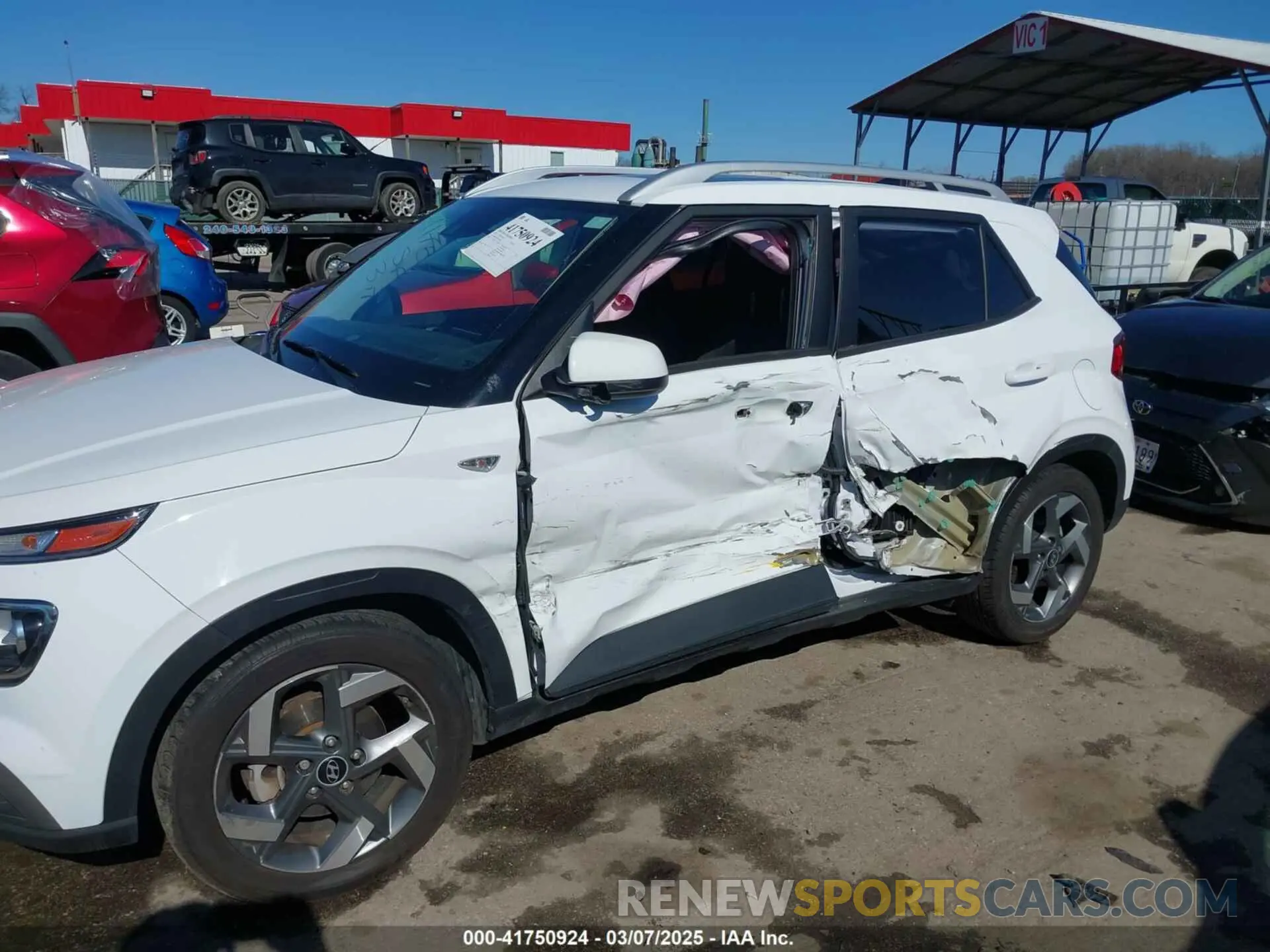 6 fotografías del automóvil dañado KMHRC8A34NU133202 HYUNDAI VENUE 2022