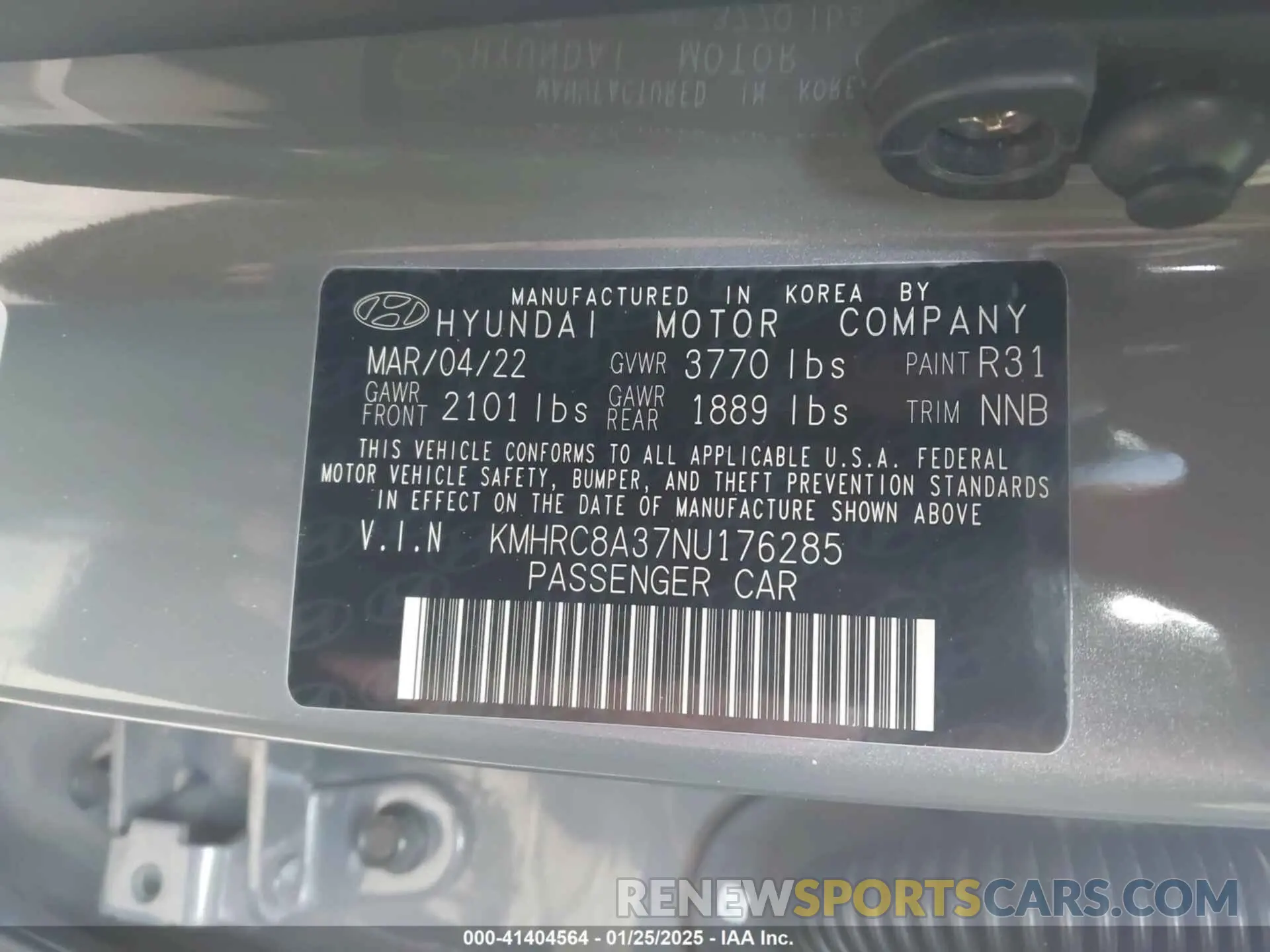 9 fotografías del automóvil dañado KMHRC8A37NU176285 HYUNDAI VENUE 2022