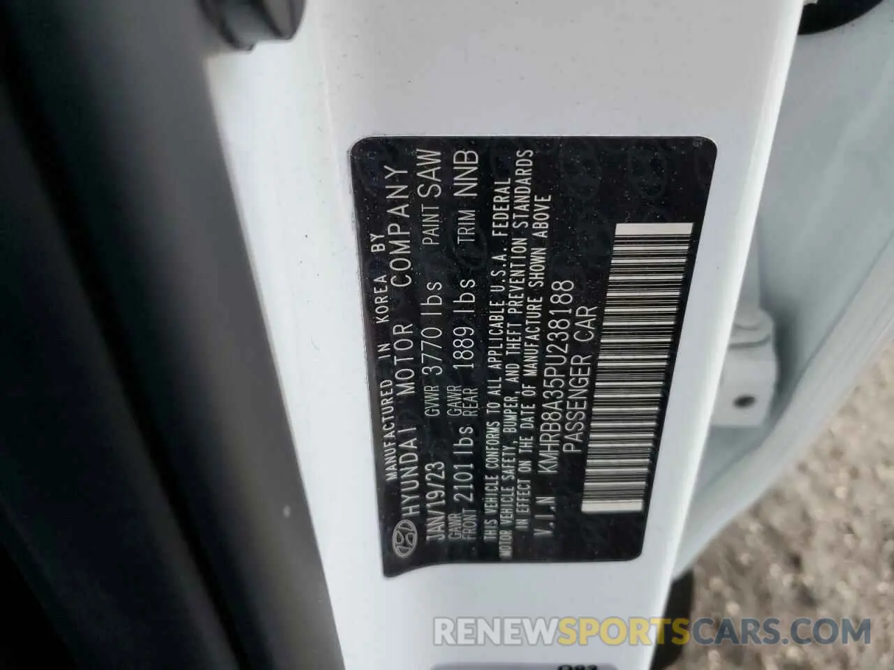 14 fotografías del automóvil dañado KMHRB8A35PU238188 HYUNDAI VENUE 2023