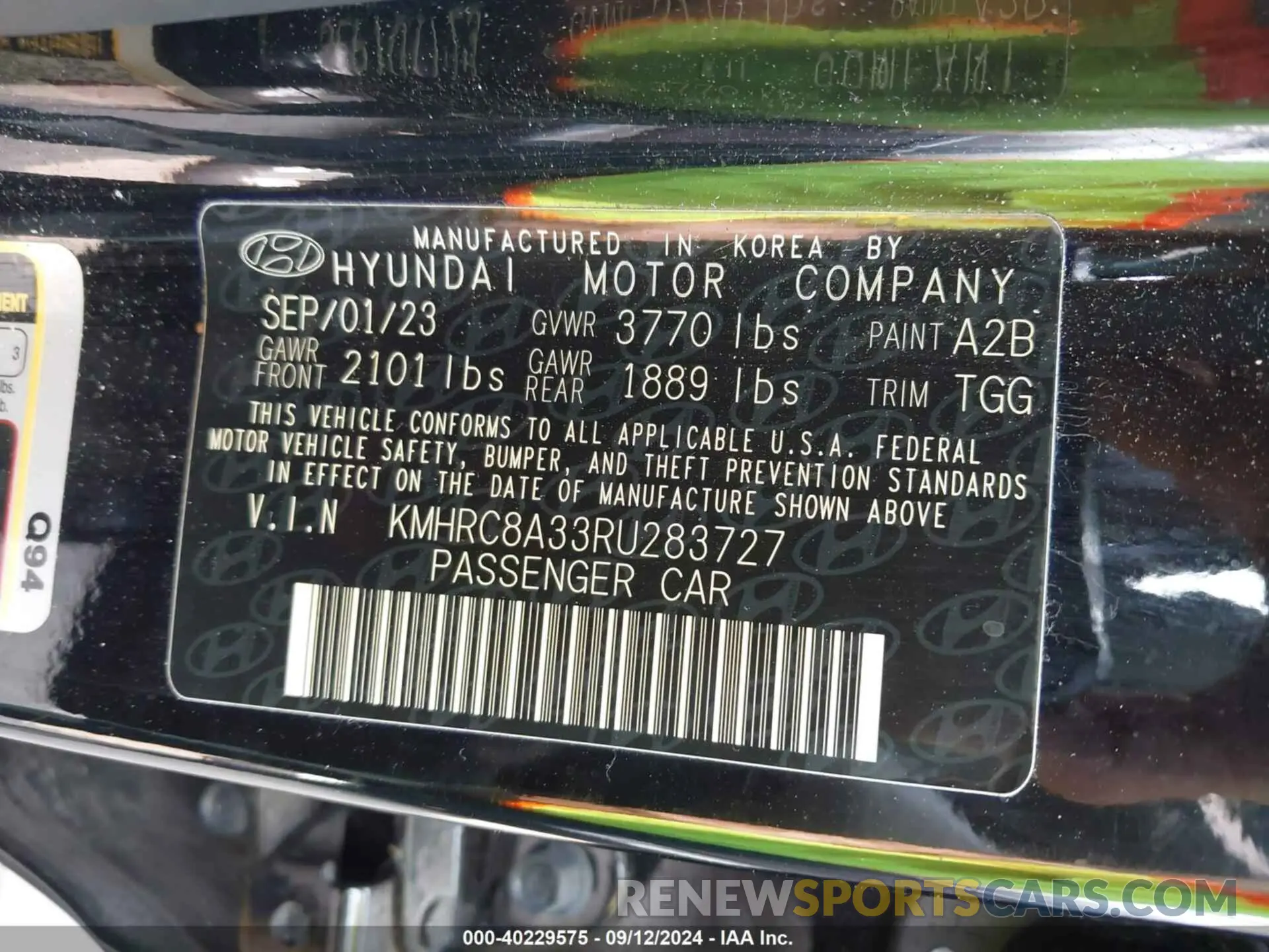9 fotografías del automóvil dañado KMHRC8A33RU283727 HYUNDAI VENUE 2024