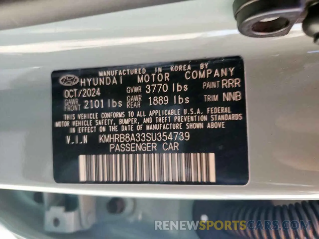 13 fotografías del automóvil dañado KMHRB8A33SU354739 HYUNDAI VENUE 2025