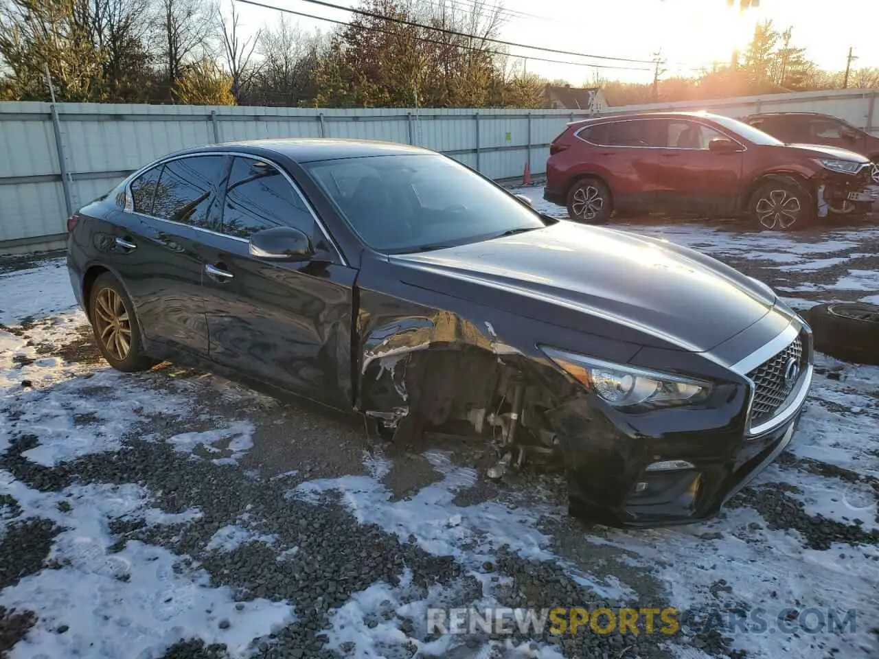 4 fotografías del automóvil dañado JN1CV7AP0KM110144 INFINITI Q50 2019