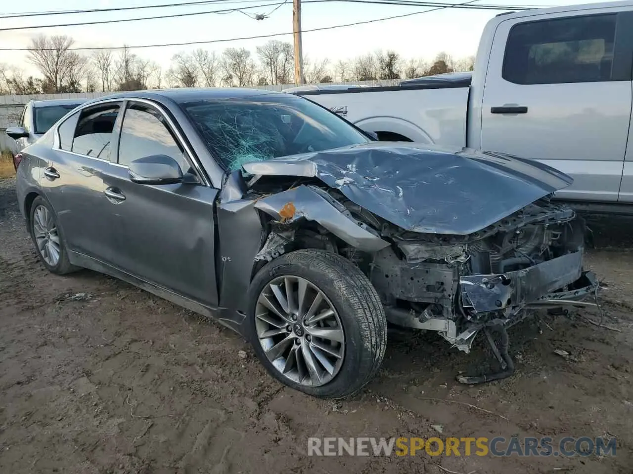 4 fotografías del automóvil dañado JN1EV7AP0KM515302 INFINITI Q50 2019