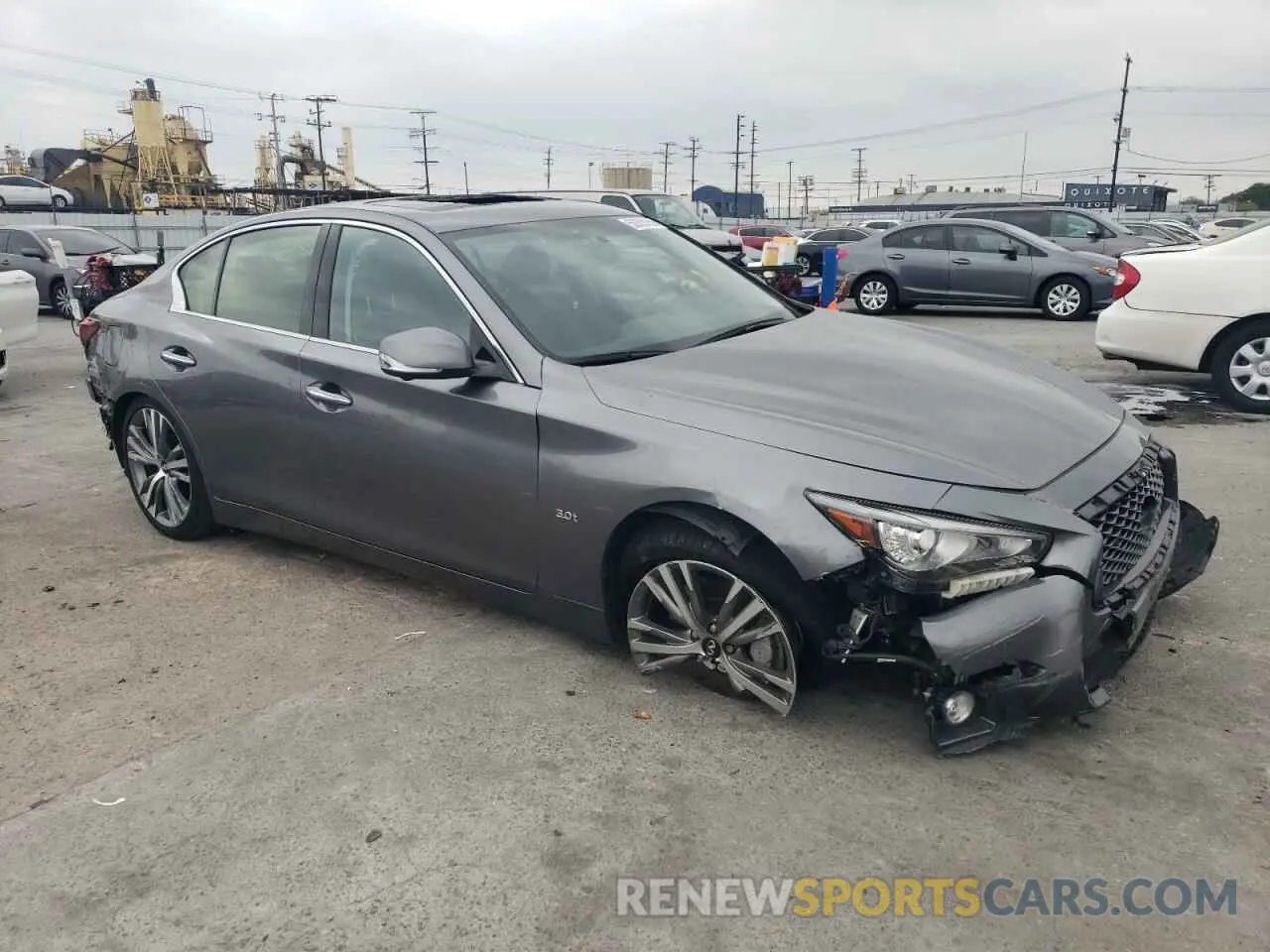 4 fotografías del automóvil dañado JN1EV7AP0KM517132 INFINITI Q50 2019