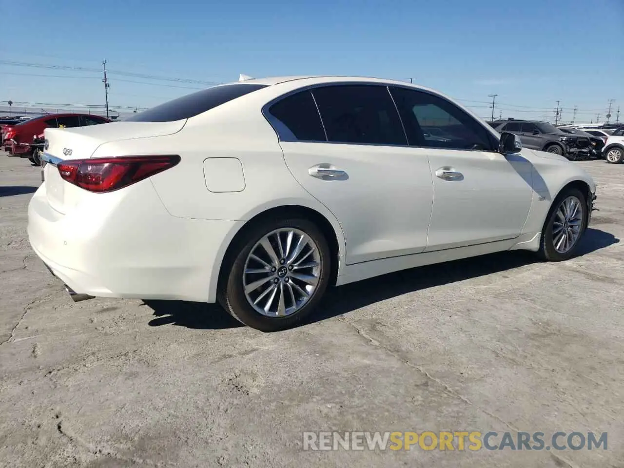 3 fotografías del automóvil dañado JN1EV7AP2KM518685 INFINITI Q50 2019