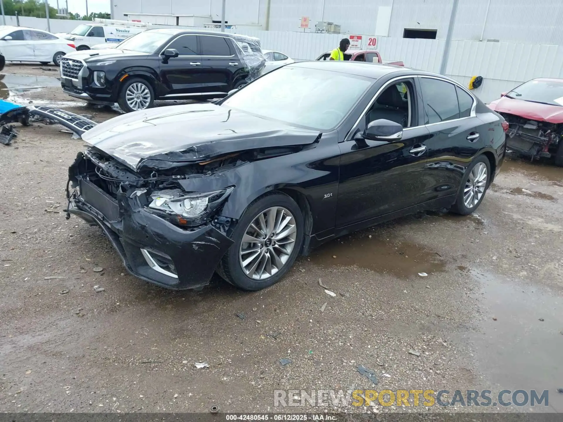2 fotografías del automóvil dañado JN1EV7AP2KM541559 INFINITI Q50 2019