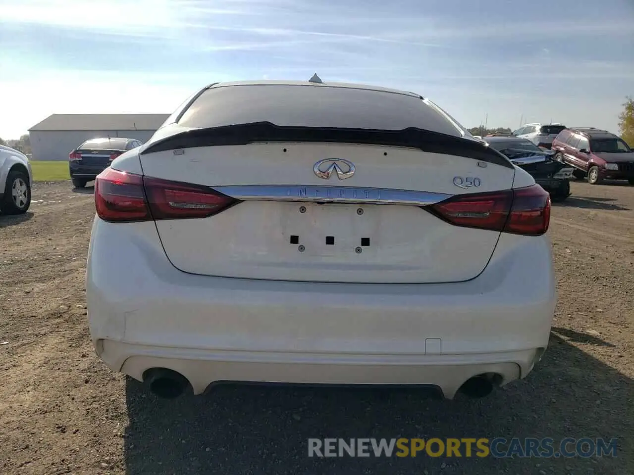 6 fotografías del automóvil dañado JN1EV7AP3KM515083 INFINITI Q50 2019