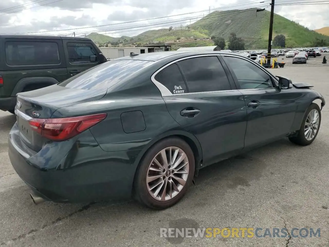 3 fotografías del automóvil dañado JN1EV7AP3KM516931 INFINITI Q50 2019