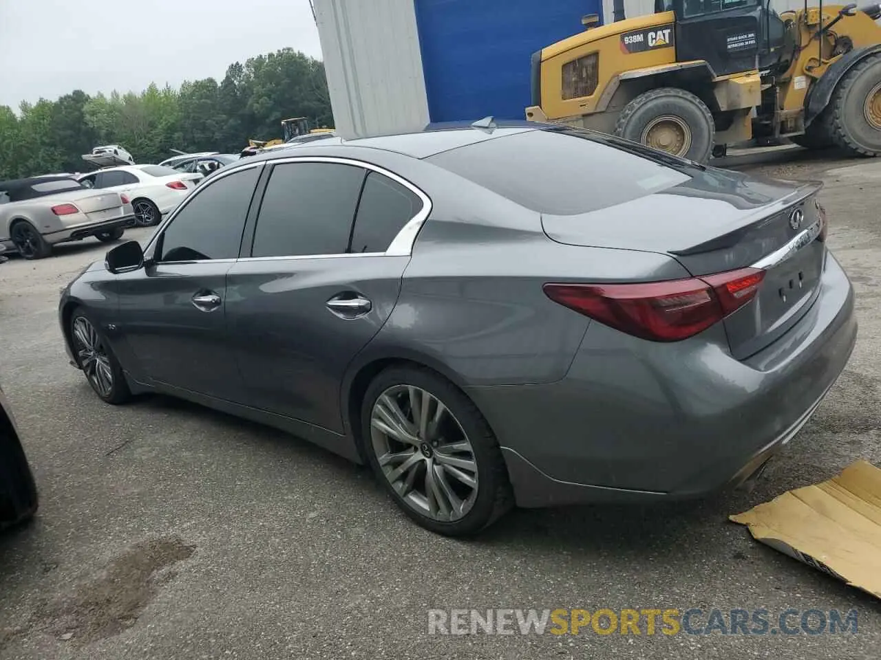2 fotografías del automóvil dañado JN1EV7AP4KM510586 INFINITI Q50 2019