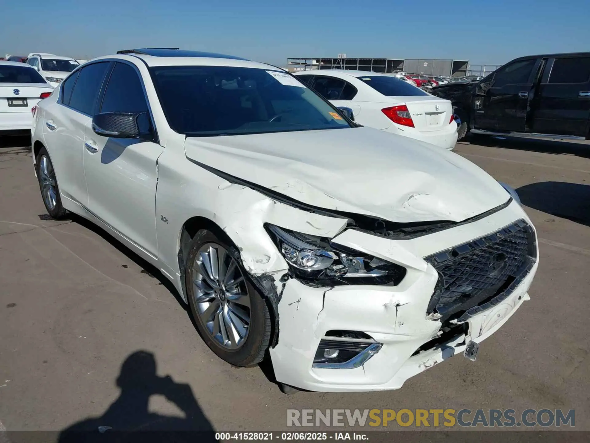 6 fotografías del automóvil dañado JN1EV7AP5KM514713 INFINITI Q50 2019