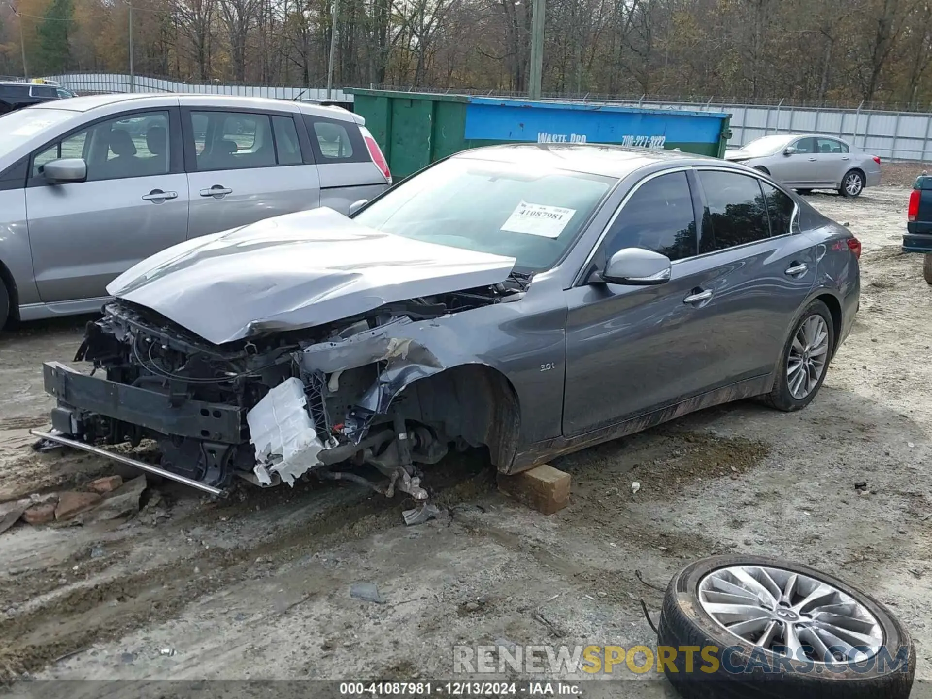 2 fotografías del automóvil dañado JN1EV7AP8KM513619 INFINITI Q50 2019