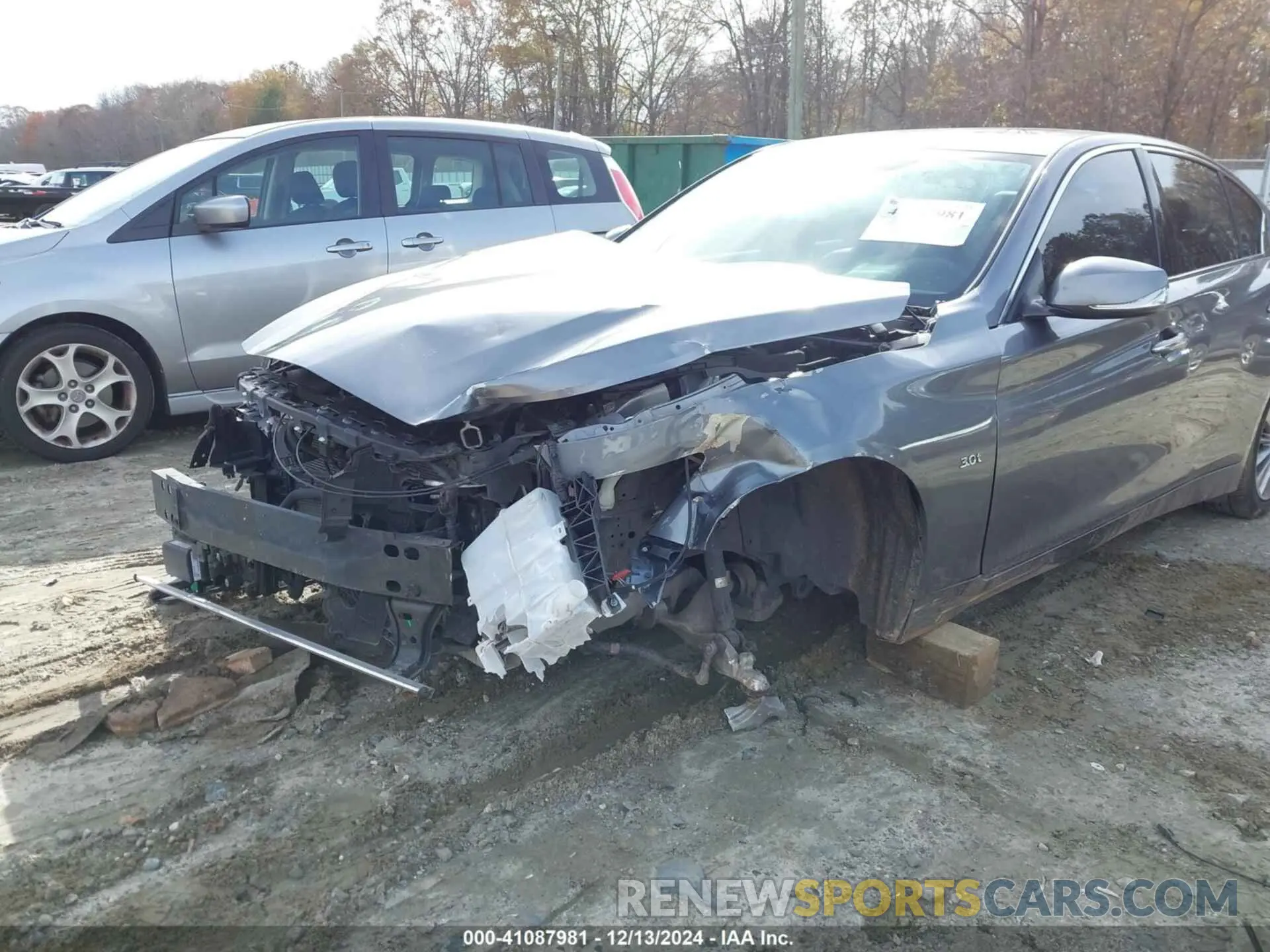 6 fotografías del automóvil dañado JN1EV7AP8KM513619 INFINITI Q50 2019