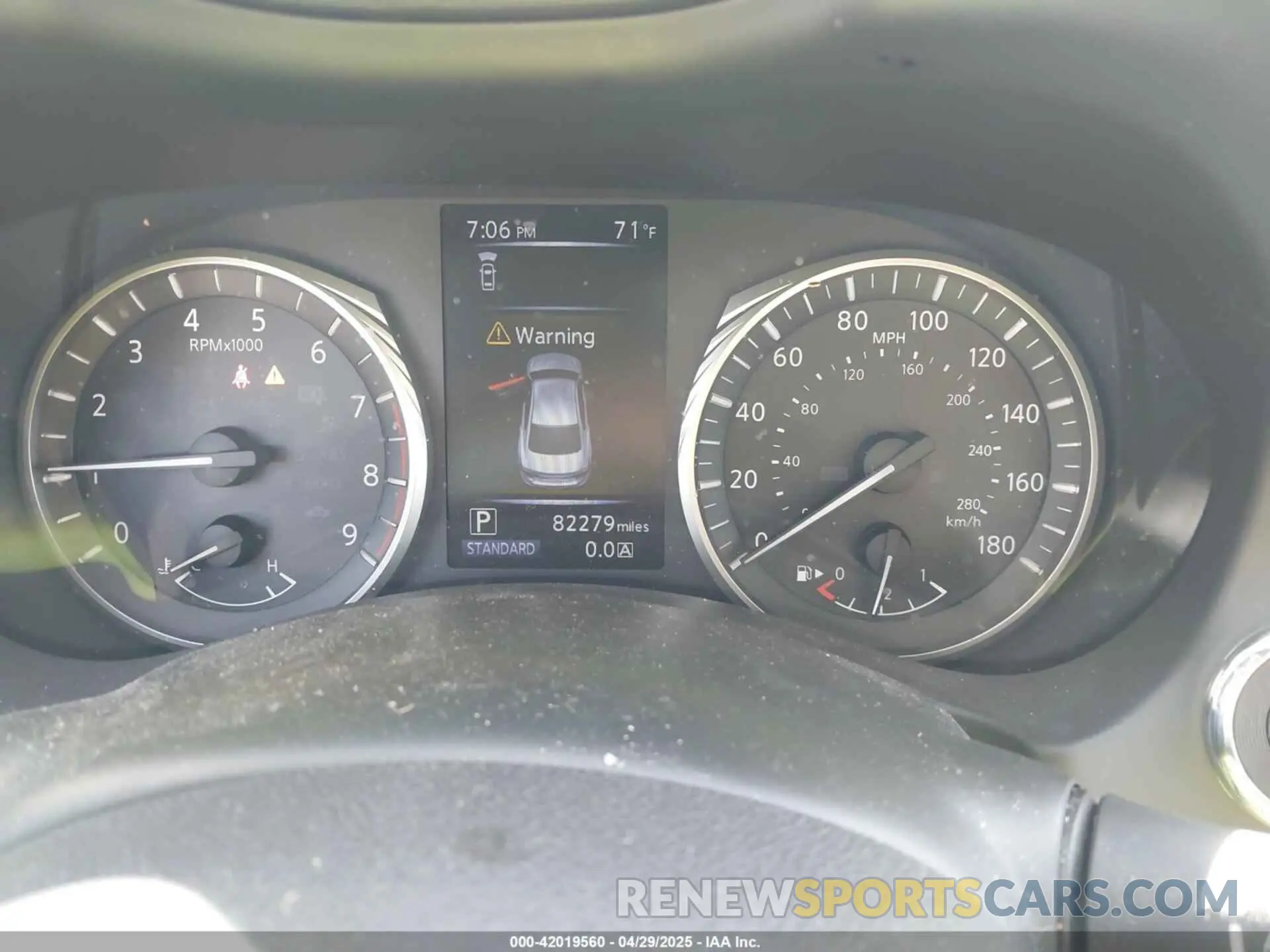 7 fotografías del automóvil dañado JN1EV7AP8KM514284 INFINITI Q50 2019