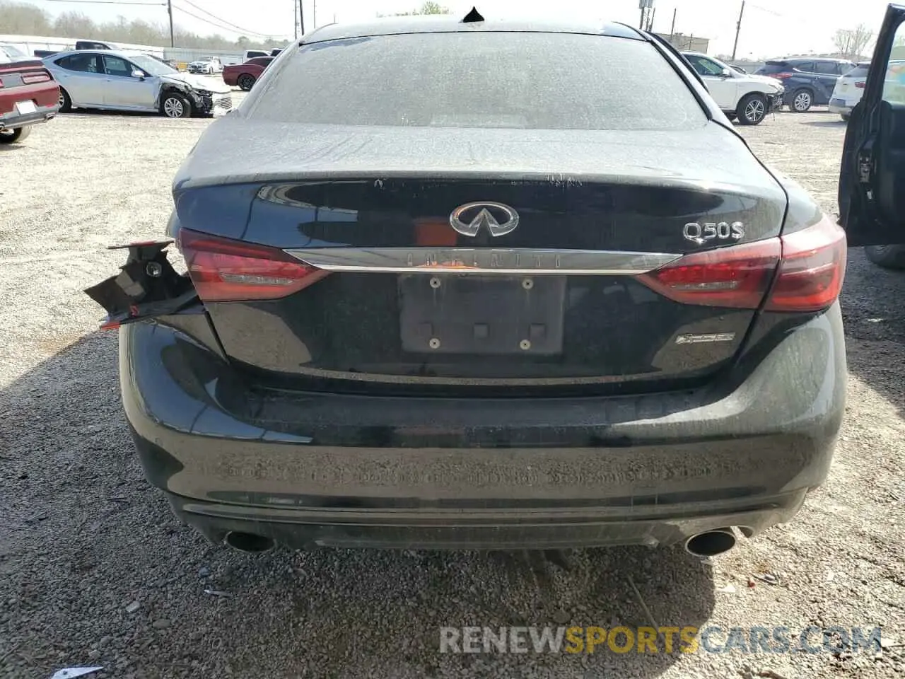 6 fotografías del automóvil dañado JN1EV7AP8KM541341 INFINITI Q50 2019