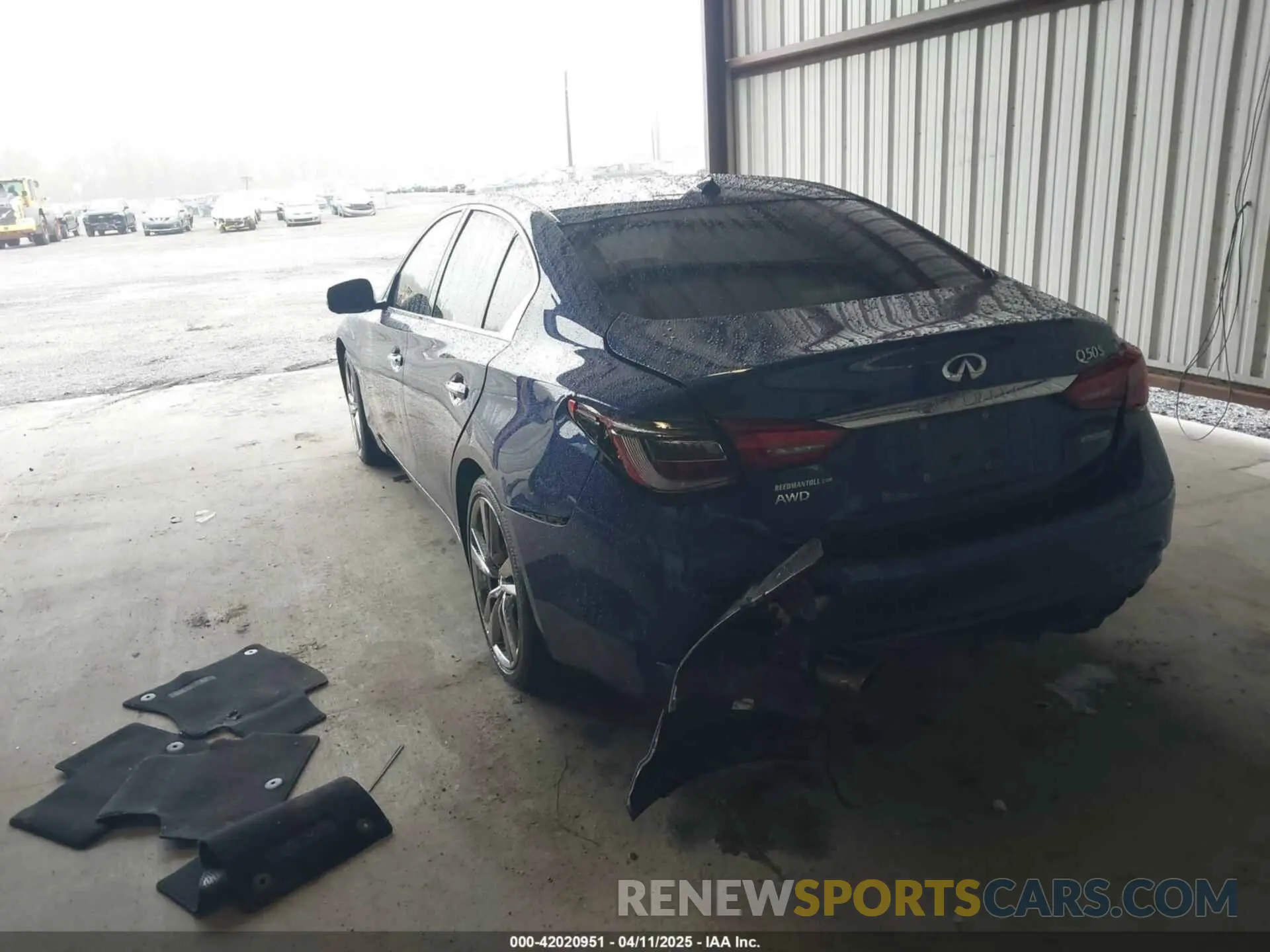 3 fotografías del automóvil dañado JN1EV7AR0KM591152 INFINITI Q50 2019