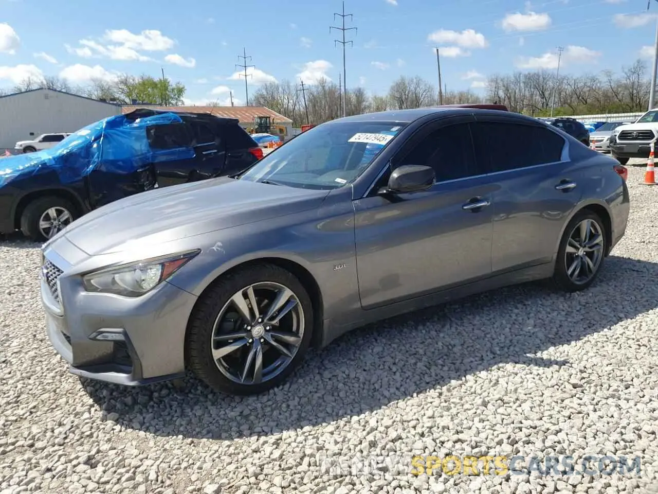 1 fotografías del automóvil dañado JN1EV7AR0KM592477 INFINITI Q50 2019