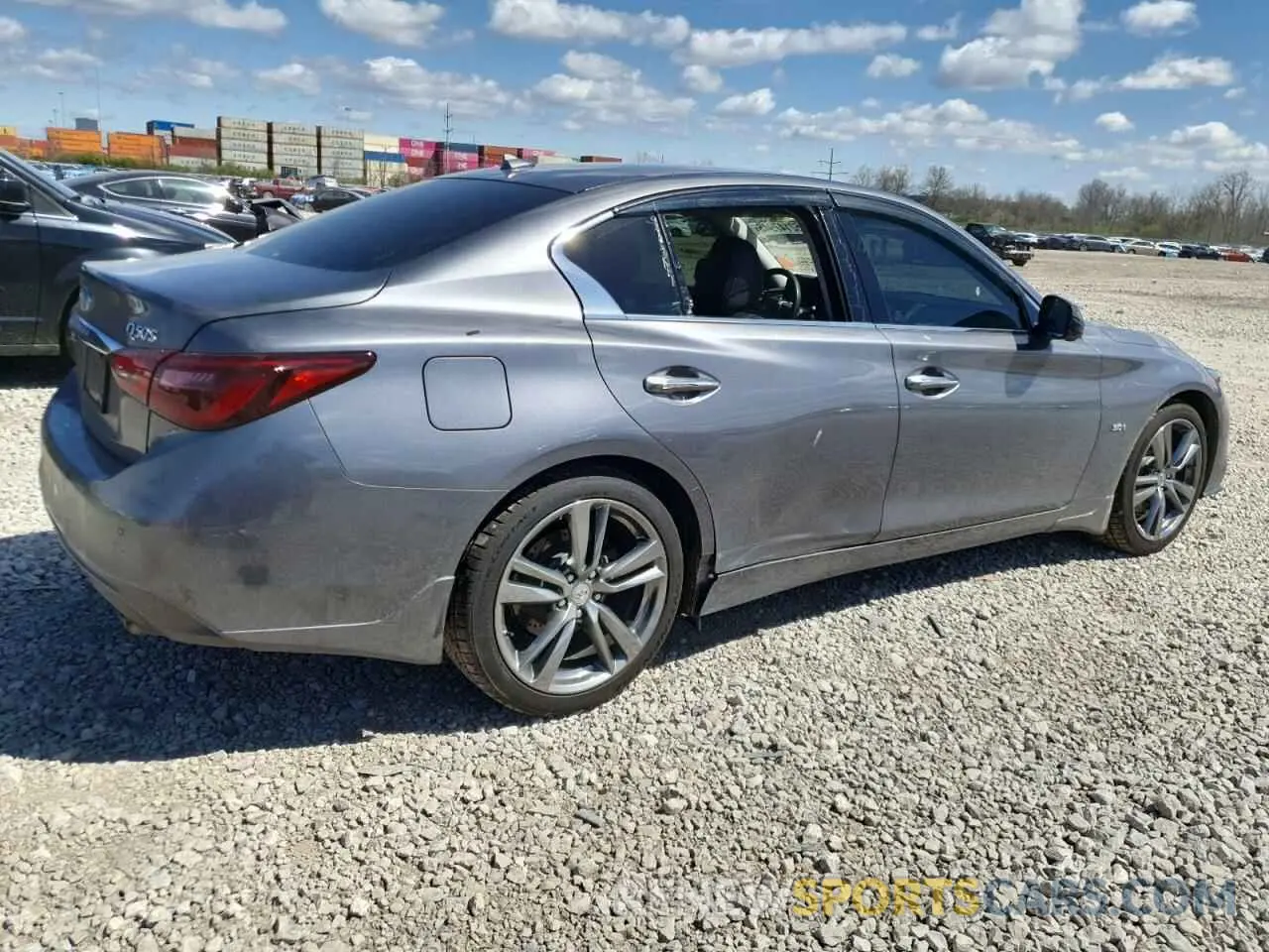 3 fotografías del automóvil dañado JN1EV7AR0KM592477 INFINITI Q50 2019