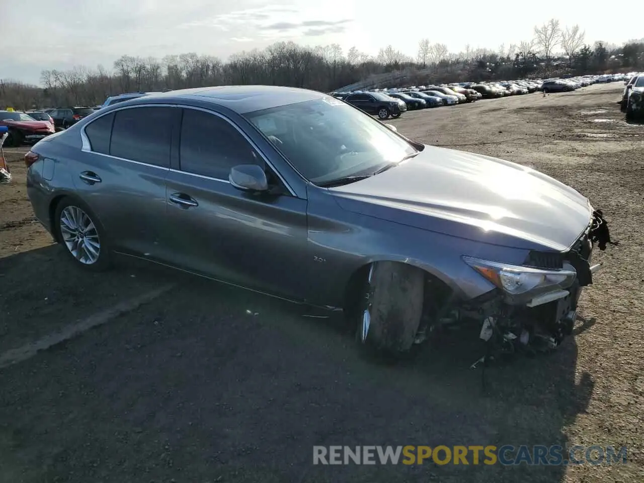 4 fotografías del automóvil dañado JN1EV7AR0KM593743 INFINITI Q50 2019