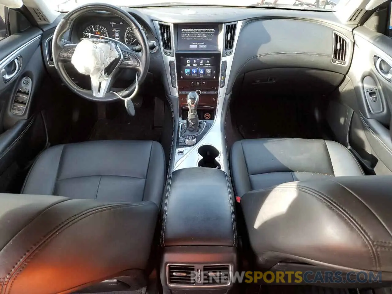 8 fotografías del automóvil dañado JN1EV7AR0KM593743 INFINITI Q50 2019
