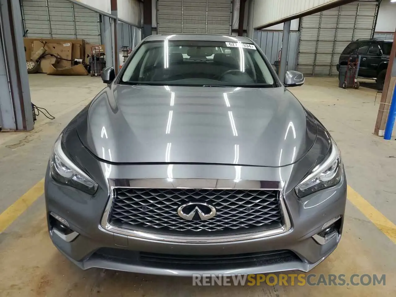 5 fotografías del automóvil dañado JN1EV7AR2KM554667 INFINITI Q50 2019