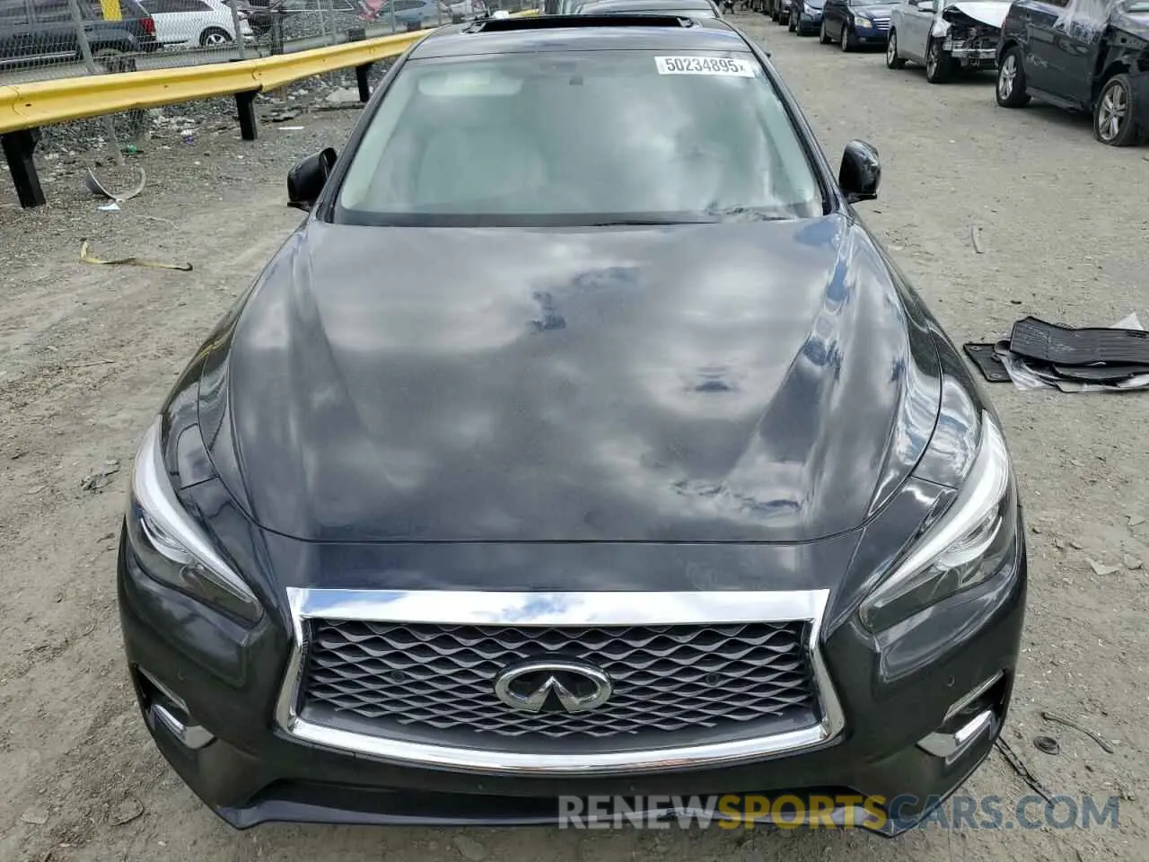5 fotografías del automóvil dañado JN1EV7AR3KM556623 INFINITI Q50 2019