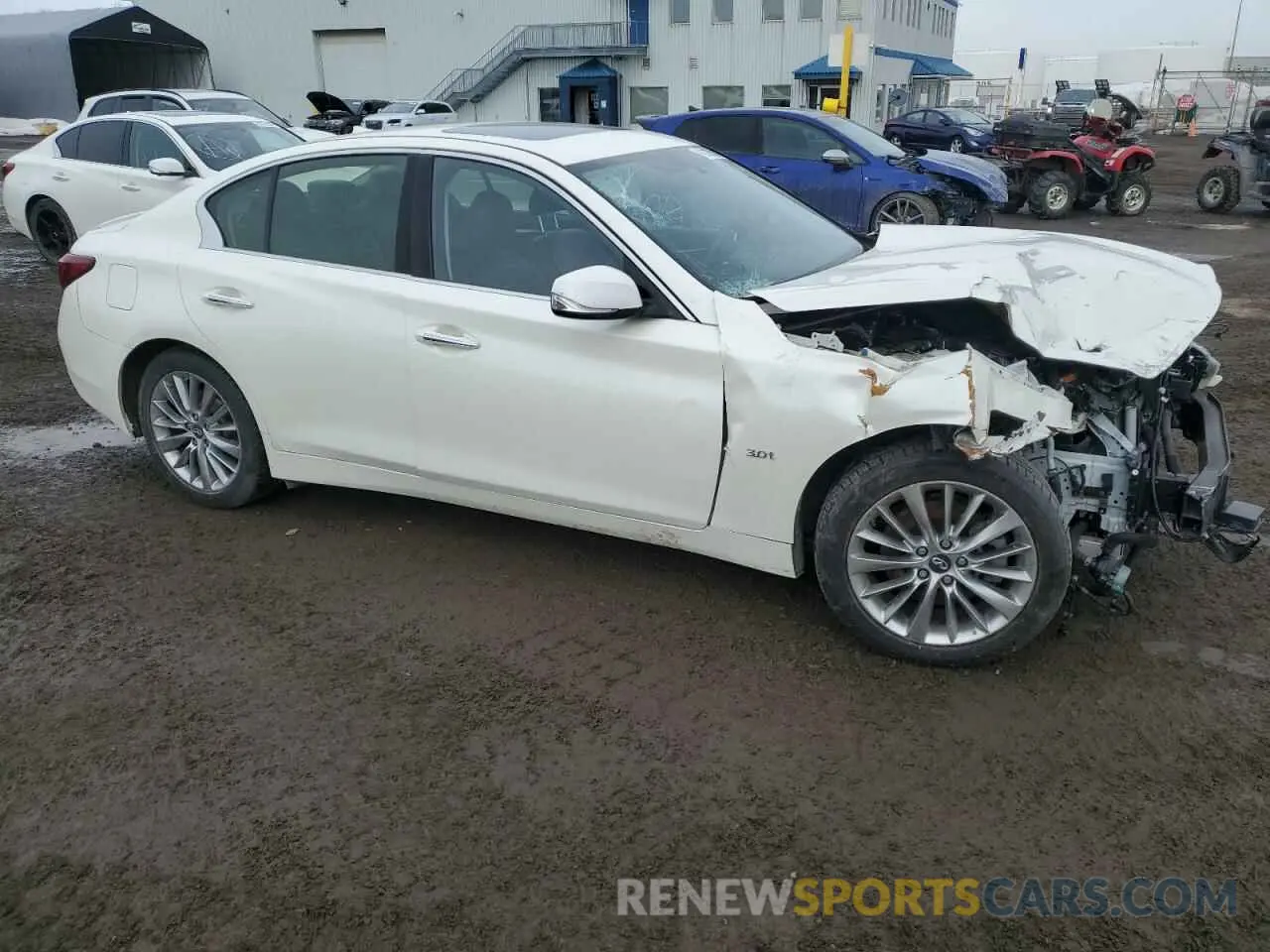 4 fotografías del automóvil dañado JN1EV7AR4KM553777 INFINITI Q50 2019