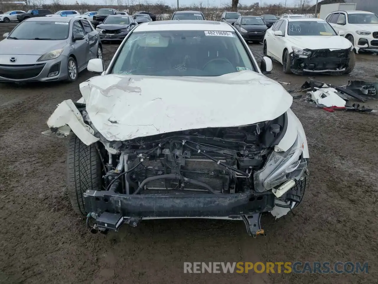 5 fotografías del automóvil dañado JN1EV7AR4KM553777 INFINITI Q50 2019
