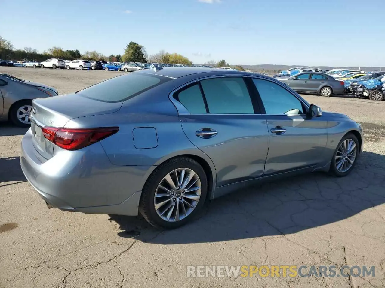 3 fotografías del automóvil dañado JN1EV7AR4KM554346 INFINITI Q50 2019