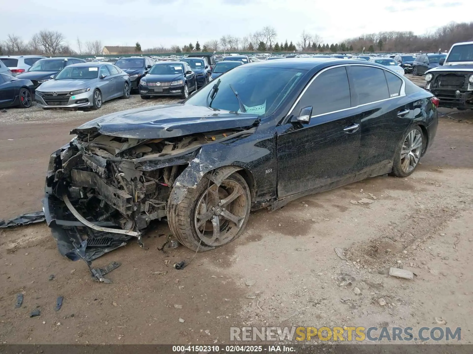 2 fotografías del automóvil dañado JN1EV7AR4KM590361 INFINITI Q50 2019