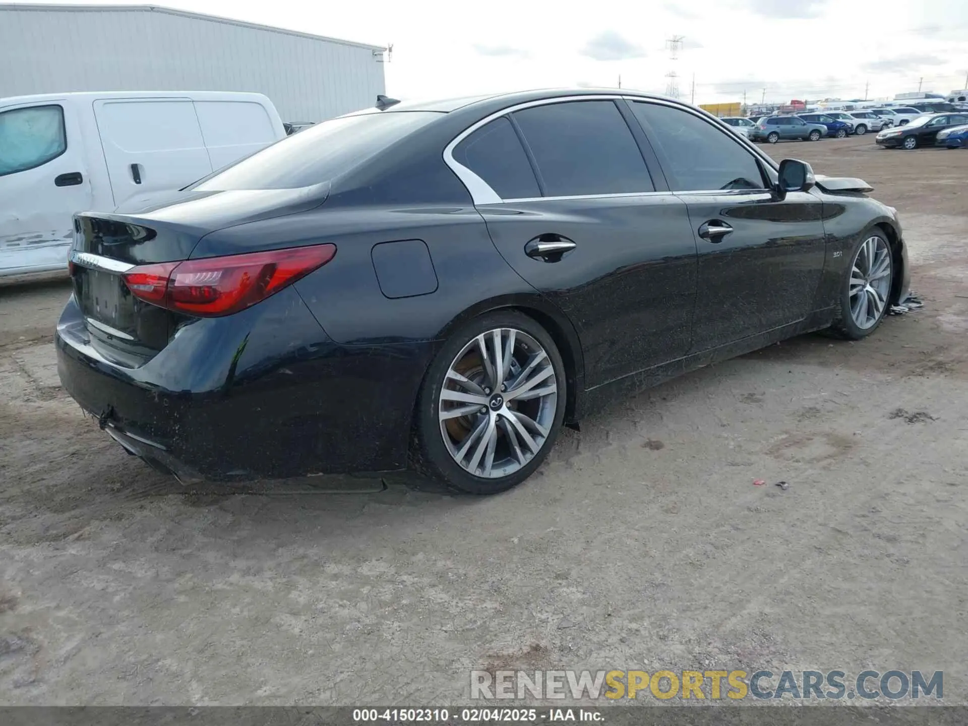 4 fotografías del automóvil dañado JN1EV7AR4KM590361 INFINITI Q50 2019