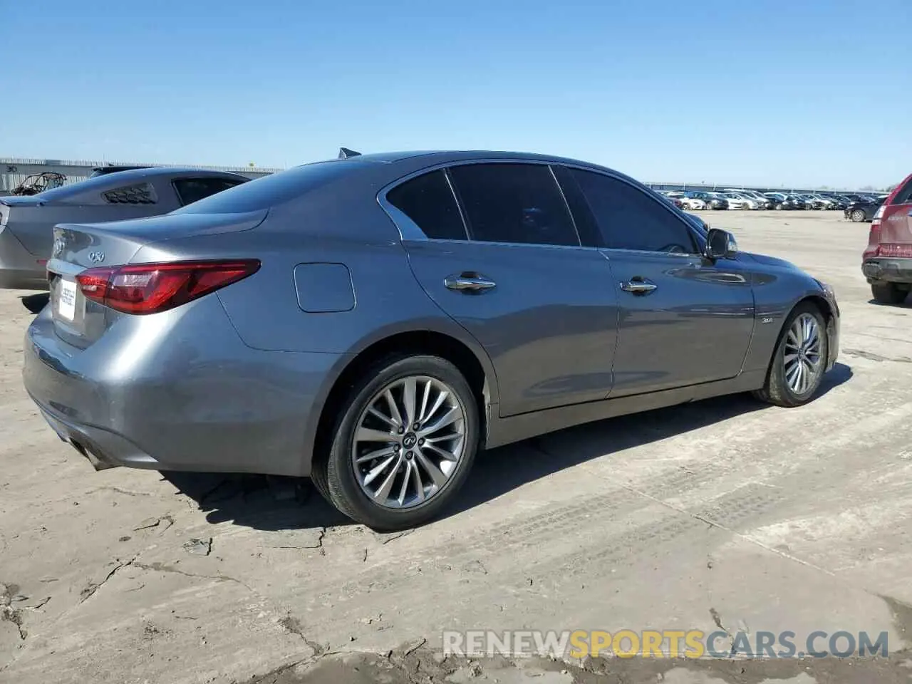 3 fotografías del automóvil dañado JN1EV7AR4KM591722 INFINITI Q50 2019