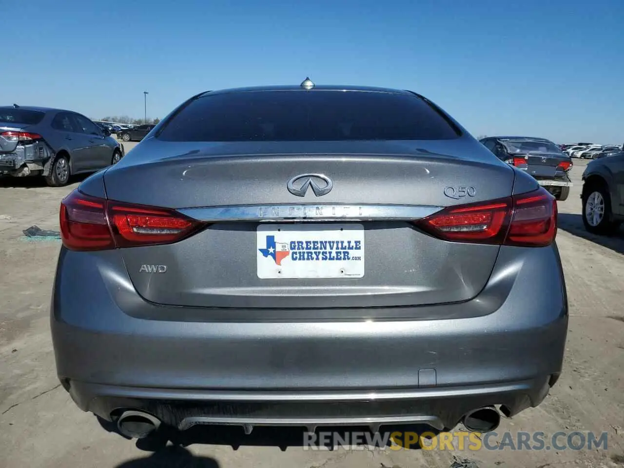 6 fotografías del automóvil dañado JN1EV7AR4KM591722 INFINITI Q50 2019