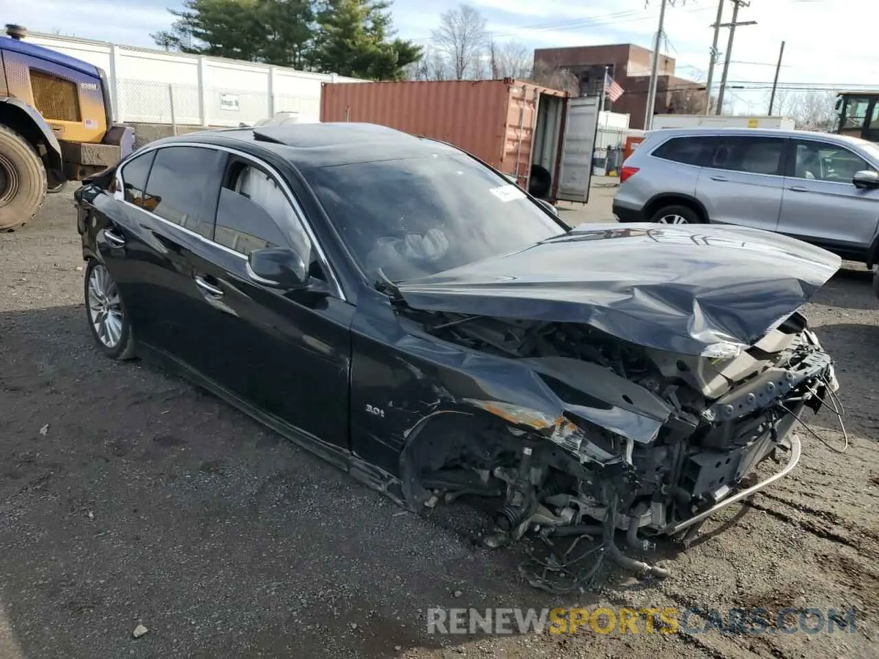 4 fotografías del automóvil dañado JN1EV7AR4KM592160 INFINITI Q50 2019