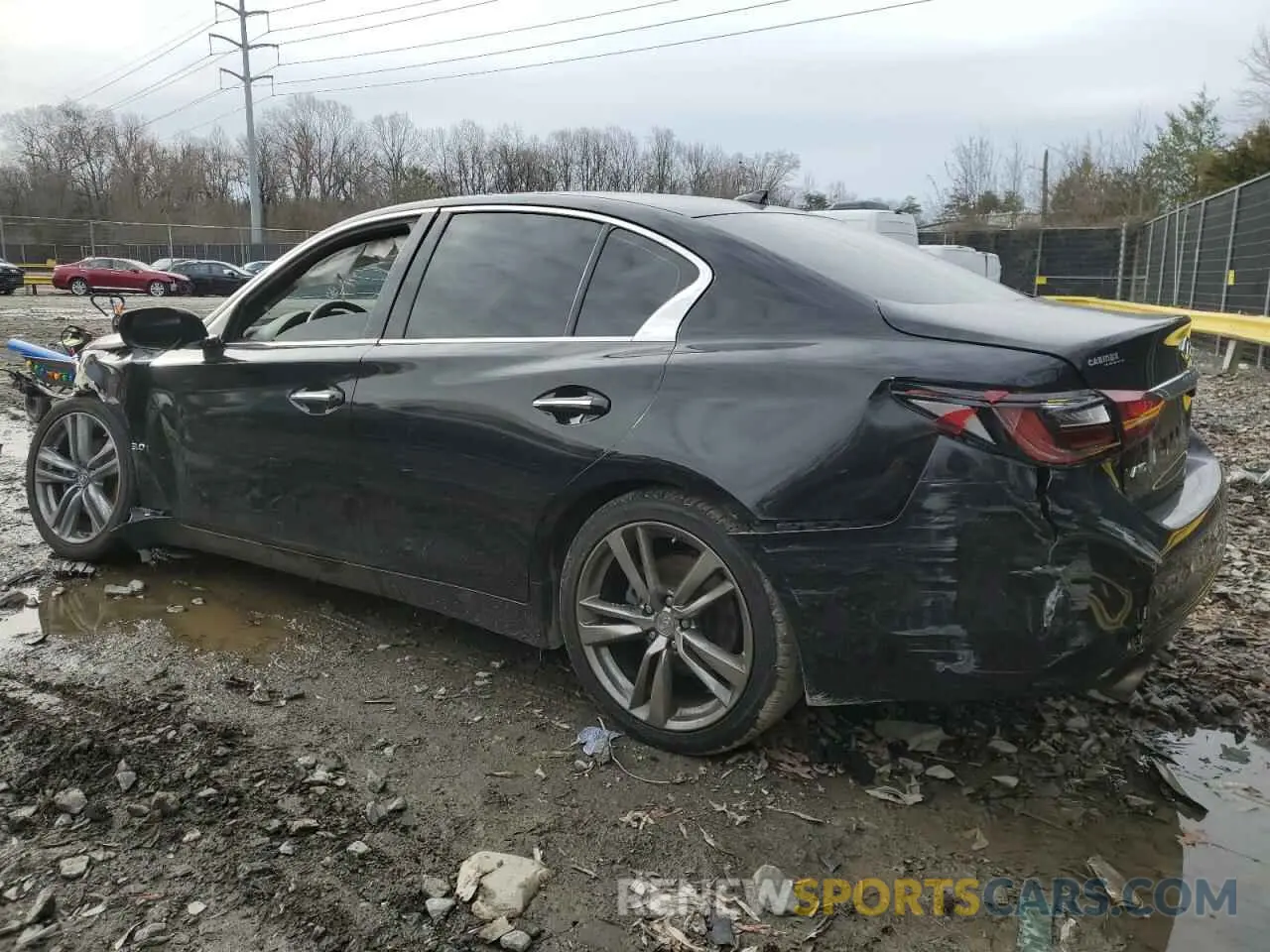 2 fotografías del automóvil dañado JN1EV7AR4KM592384 INFINITI Q50 2019