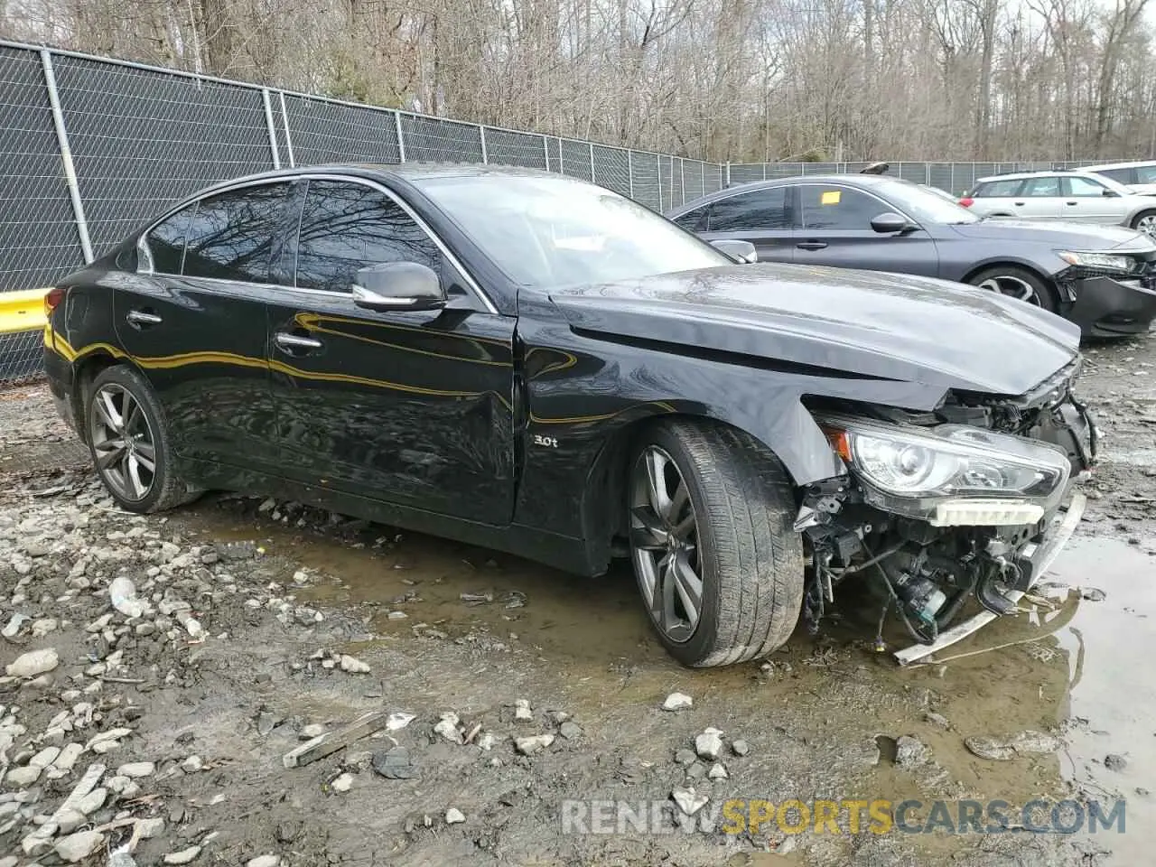 4 fotografías del automóvil dañado JN1EV7AR4KM592384 INFINITI Q50 2019