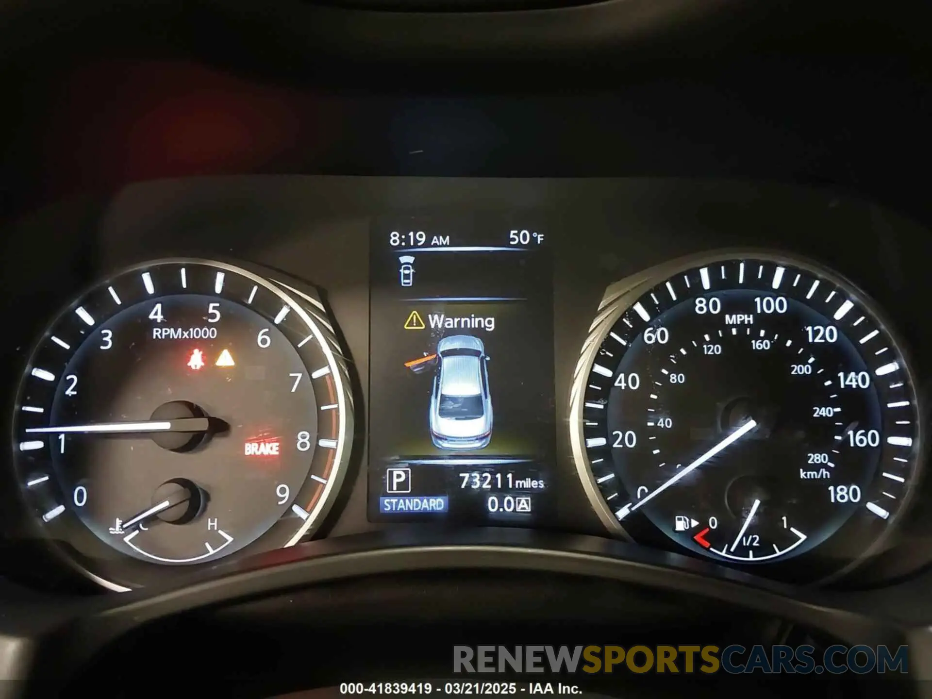 7 fotografías del automóvil dañado JN1EV7AR5KM550273 INFINITI Q50 2019