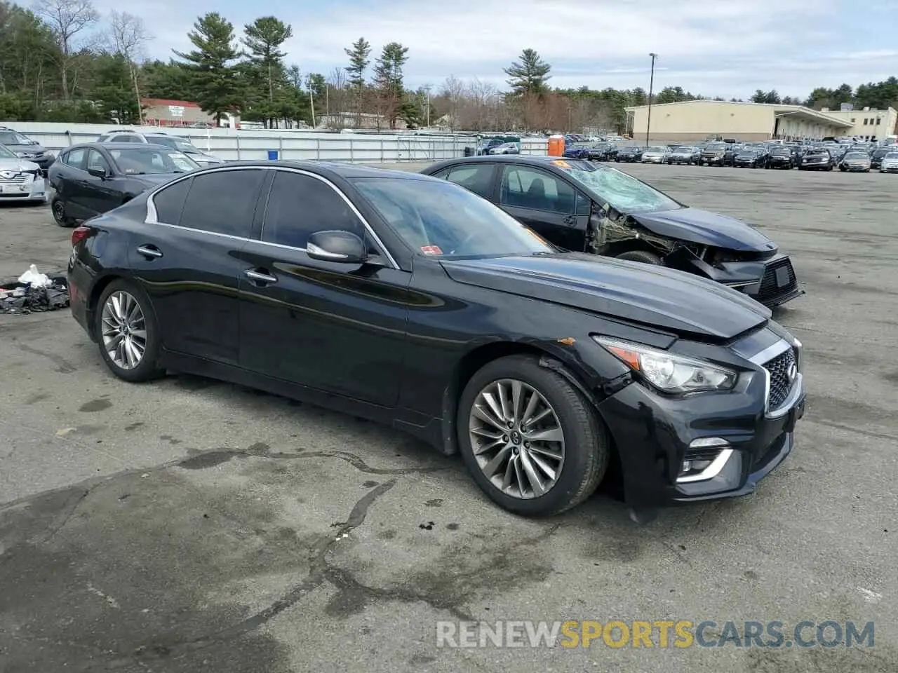 4 fotografías del automóvil dañado JN1EV7AR5KM551925 INFINITI Q50 2019