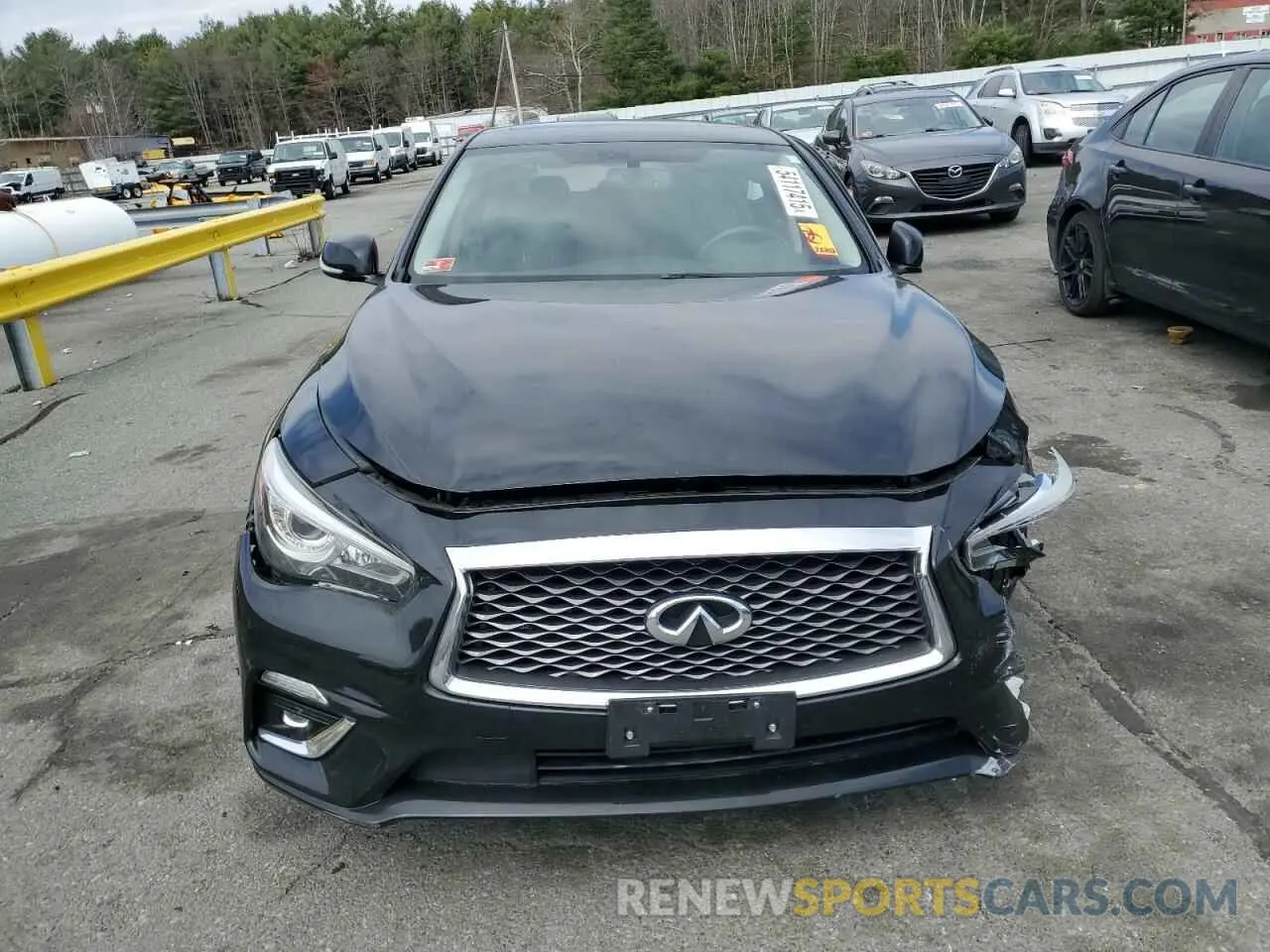 5 fotografías del automóvil dañado JN1EV7AR5KM551925 INFINITI Q50 2019