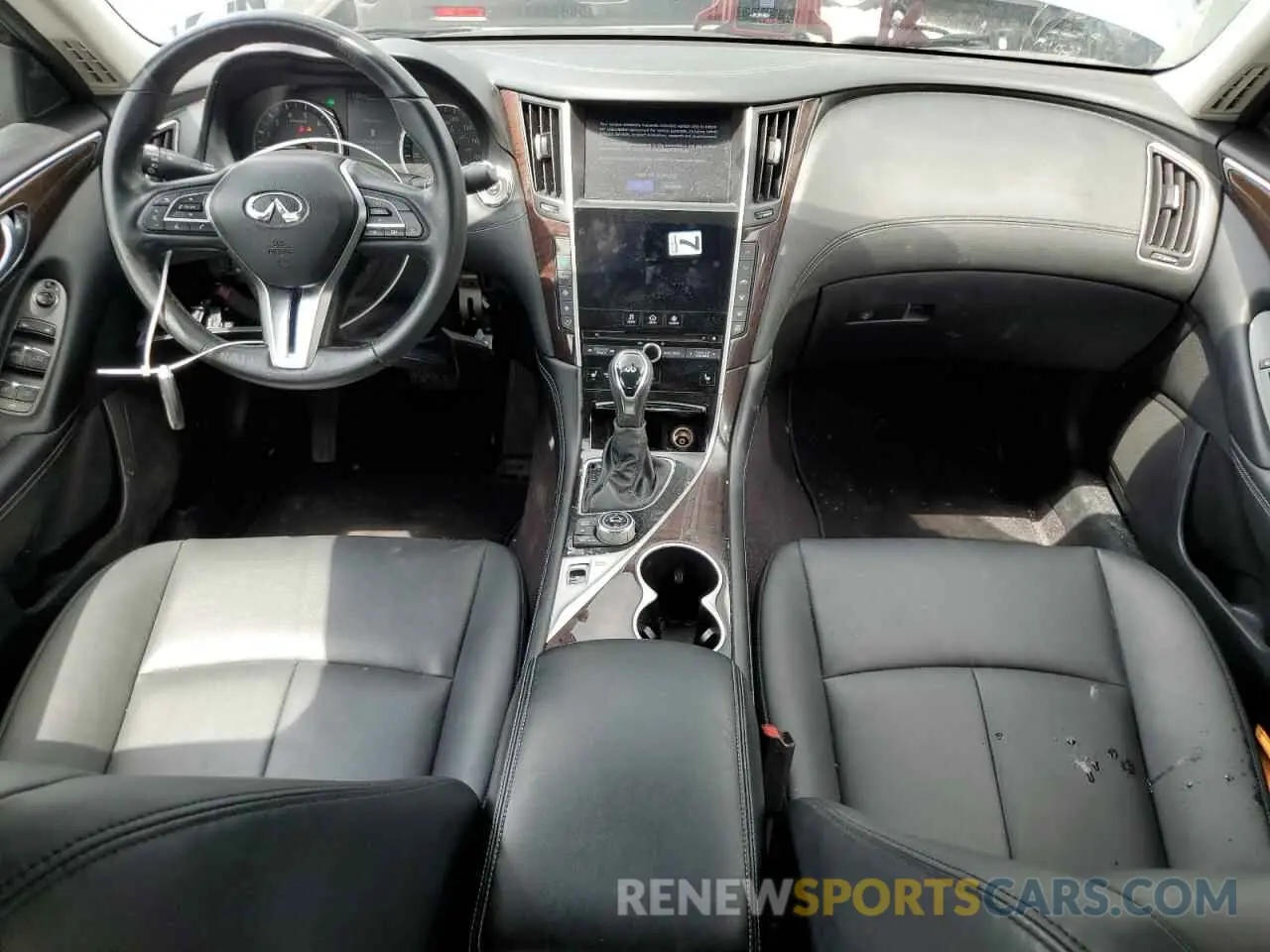 8 fotografías del automóvil dañado JN1EV7AR5KM553643 INFINITI Q50 2019